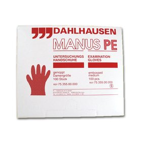 100 Stück Einmal-PE-Handschuhe Damen in Spenderbox