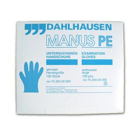100 Stück Einmal-PE-Handschuhe Herren in Spenderbox