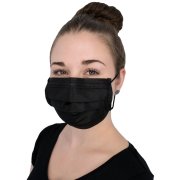 50 Stück Medizinische Gesichtsmaske schwarz black...