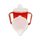 Schnabelbecher Schnabeltasse rot 2 Griffe 2 Deckel (4/12 mm)